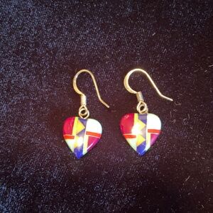 Southwestern Colorful Heart Earrings